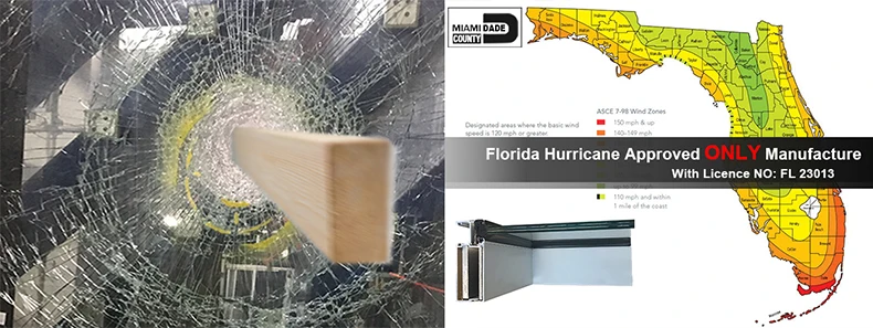 NFRC AS2047 standard home safety custom aluminum glass bullet proof window