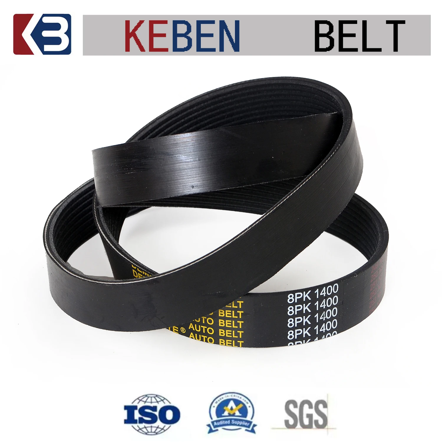 3pk 4pk 5pk 6pk 7pk 8pk 10pk 12pk Automobile Fan Drive Timing Transmission Belt Rubber V Pk Belt