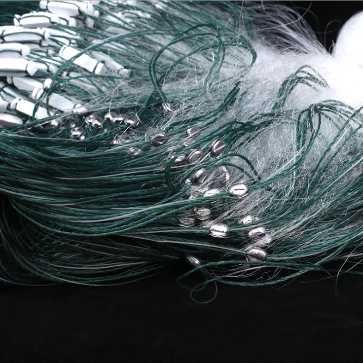 单丝尼龙渔网鳃网与高品质层鳃网与浮子