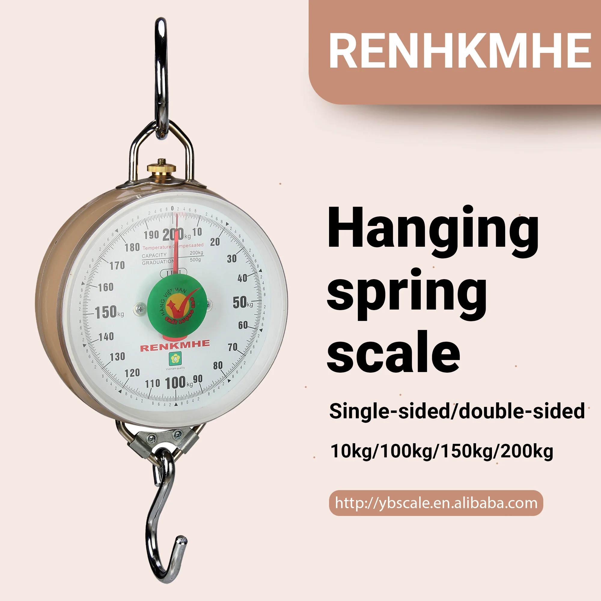 Hanging Spring Dial Scale 110lb/50kg Big Game Scale,Hanging Scale With