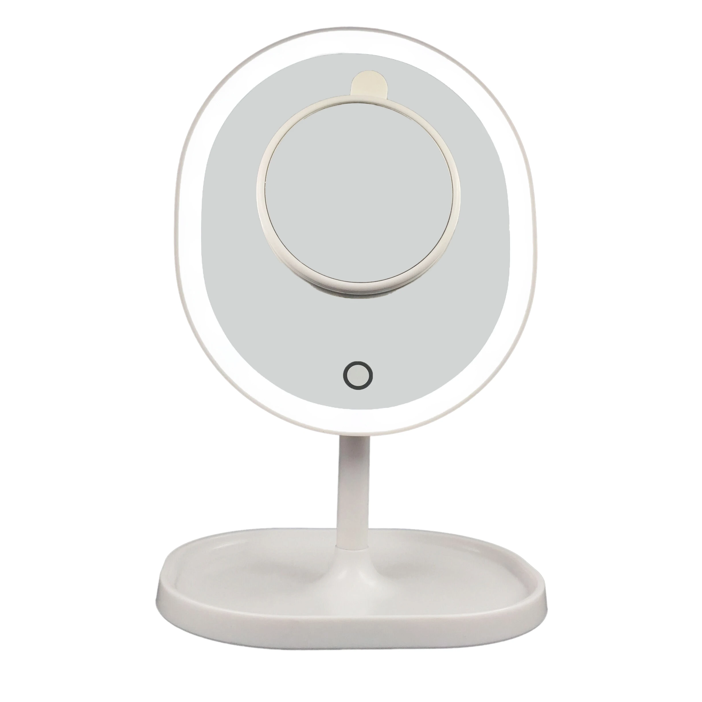 cosmetic mirror anti fog makeup plastic shaving led mirror with