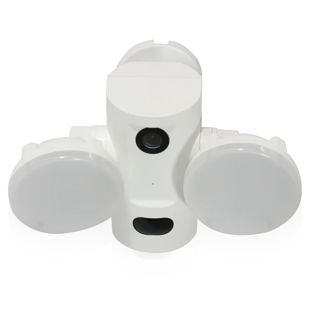ShineLong High Performance AC110V Powered Motion Sensing LED Dual Head Security Spotlight, Plastic, BLACK, 1300 lm