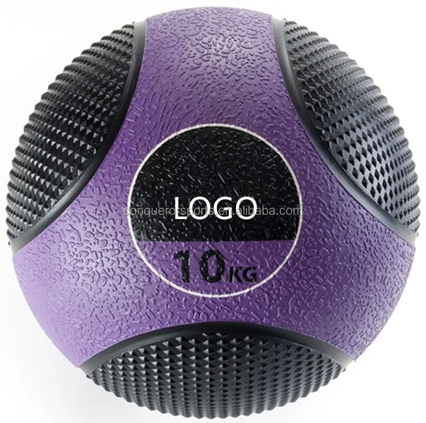 Deluxe Non Slip Weighted Rubber Medicine Ball Exercise Round Medball