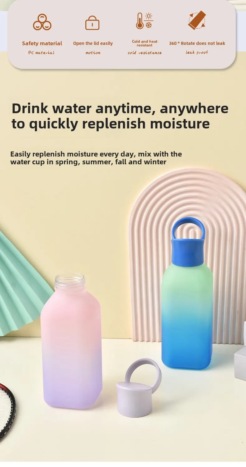 32oz Gradient Color Tritan PET Sports Water Bottle BPA-Free Modern Coated Direct Drinking Sports Water Bottle