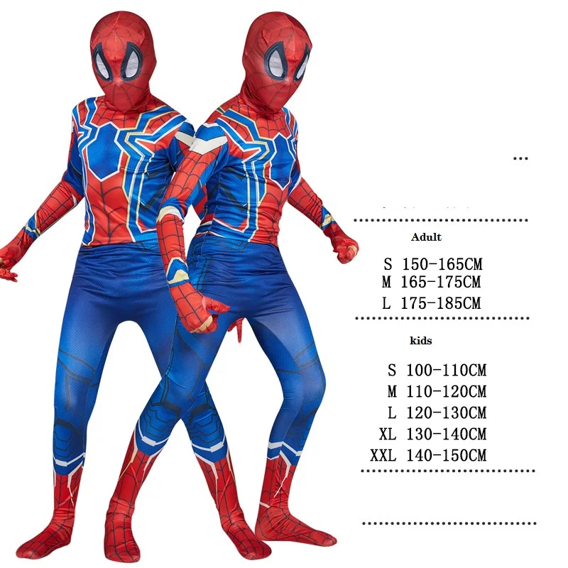 Spider Man Spiderman Costume Fancy Jumpsuit Adult And Children ...