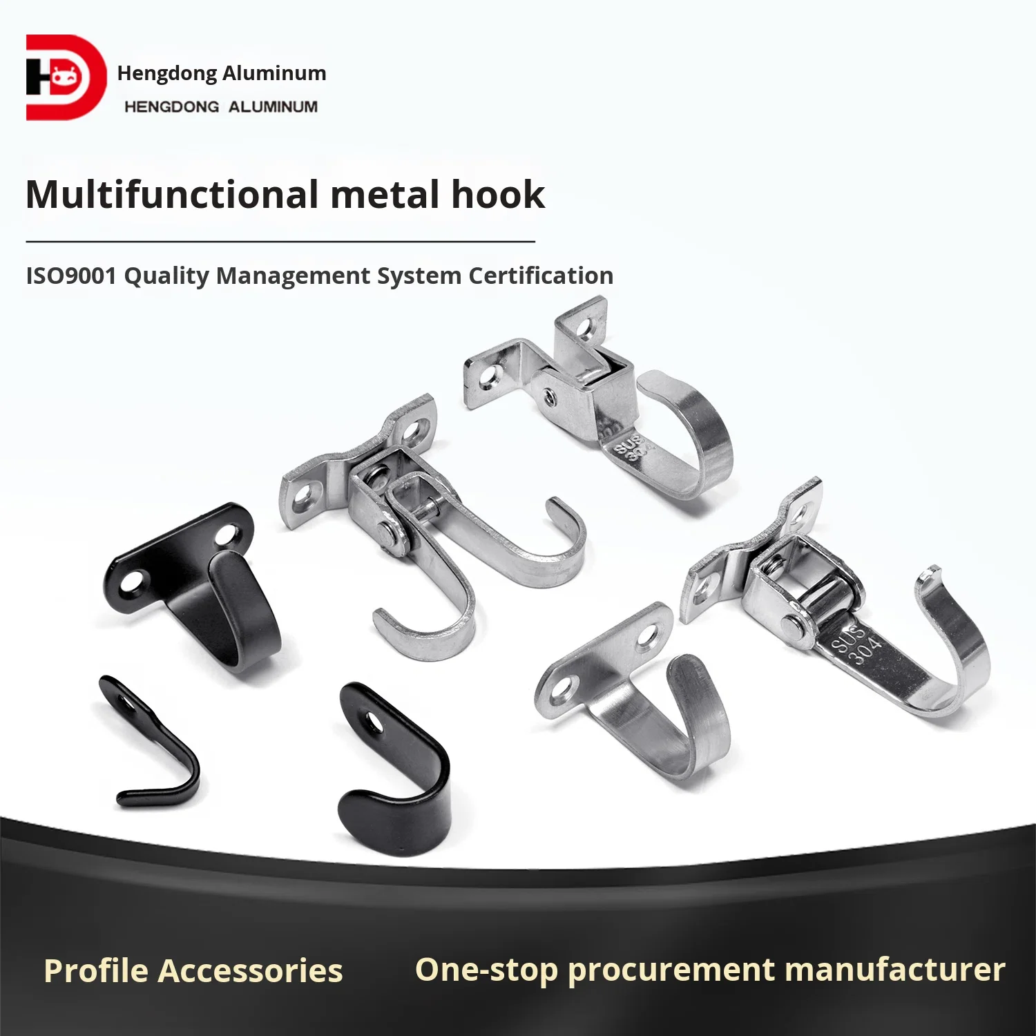 4040 Aluminum Profile 304 Stainless Steel Top Hook 360-Degree Multi-Functional Multi-Directional Multi-Axis Movable Hook Cutting supplier