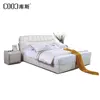 white hotel king beds double bed modern pu leather bed