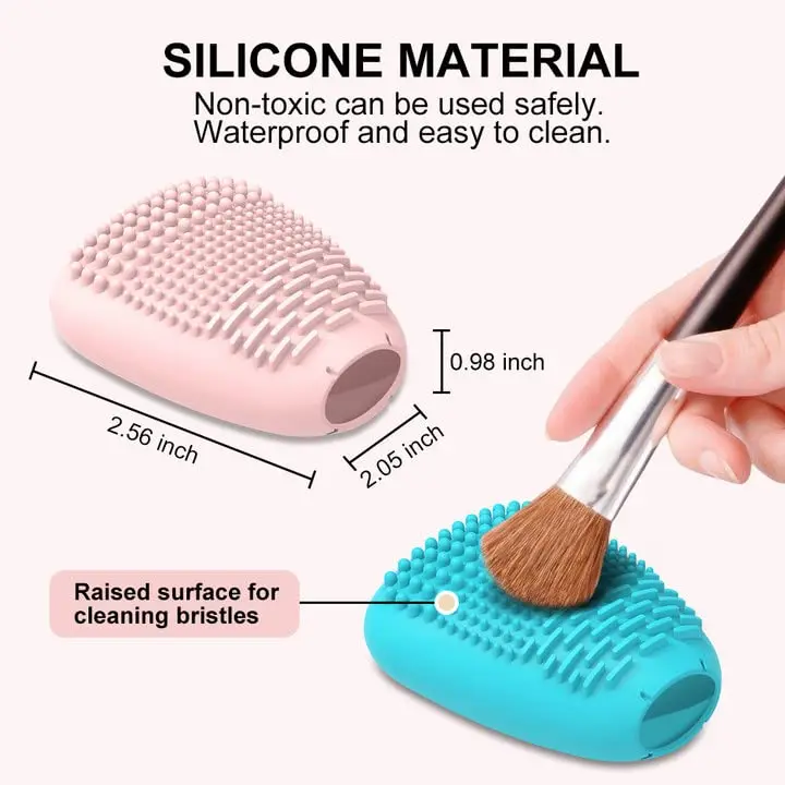 Silicone Makeup Foundation Brush Tools Cover Reusable Organizer Cosmetic Case Dustproof Protective Caps Brush Washing Clean Tool details