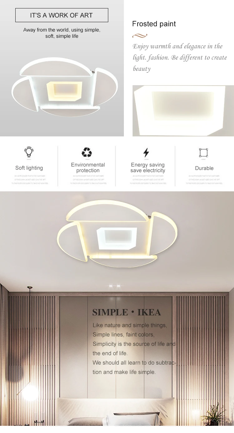 New design modern home decorative led mounted fixture design ceiling light