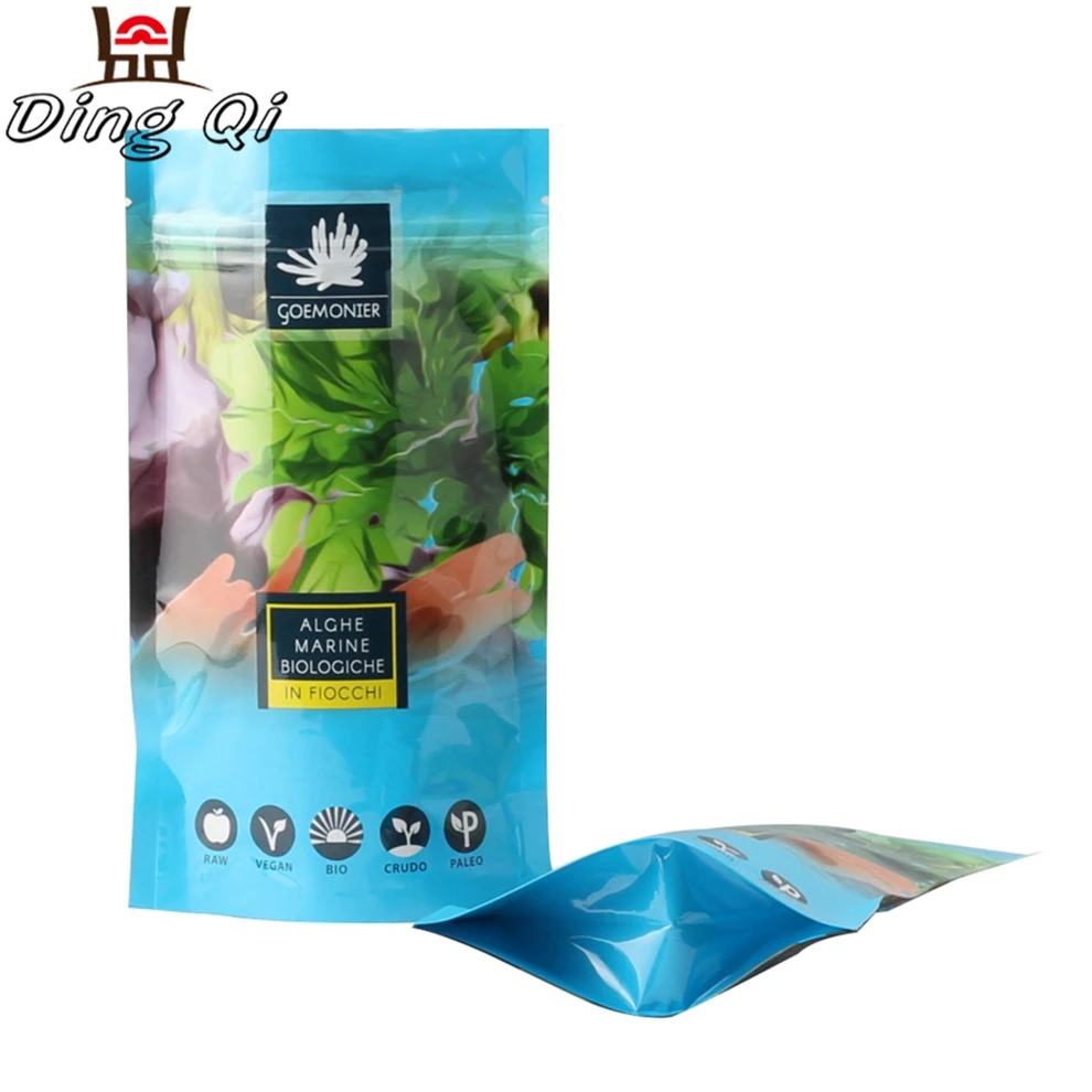 Supermarket big size resealable hdpe plastic bags custom logo for frozen food