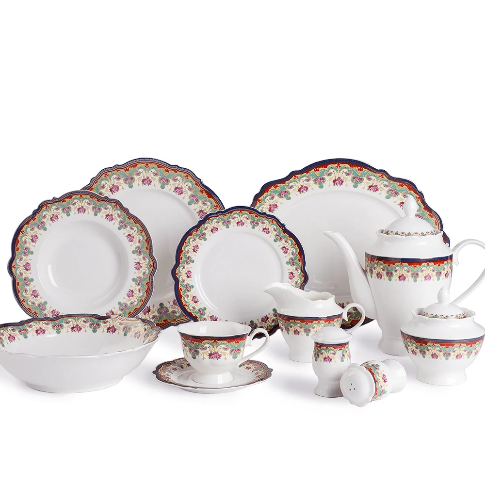 土耳其晚餐集瓷陶瓷豪华细骨家庭餐桌套 - buy 设计你自己的餐具晚餐