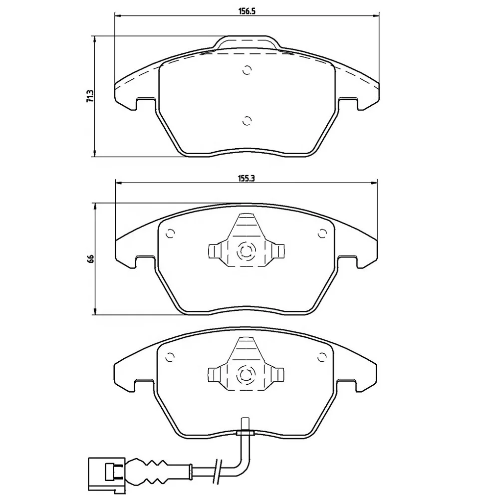 Brake Pads Autoparts Front Axle 1k0698151 1k0698151e 5k0698151 For Audi ...