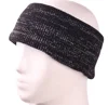 Warm Acrylic Reflective Yarn Knitted Winter Headband with Fleece Lining