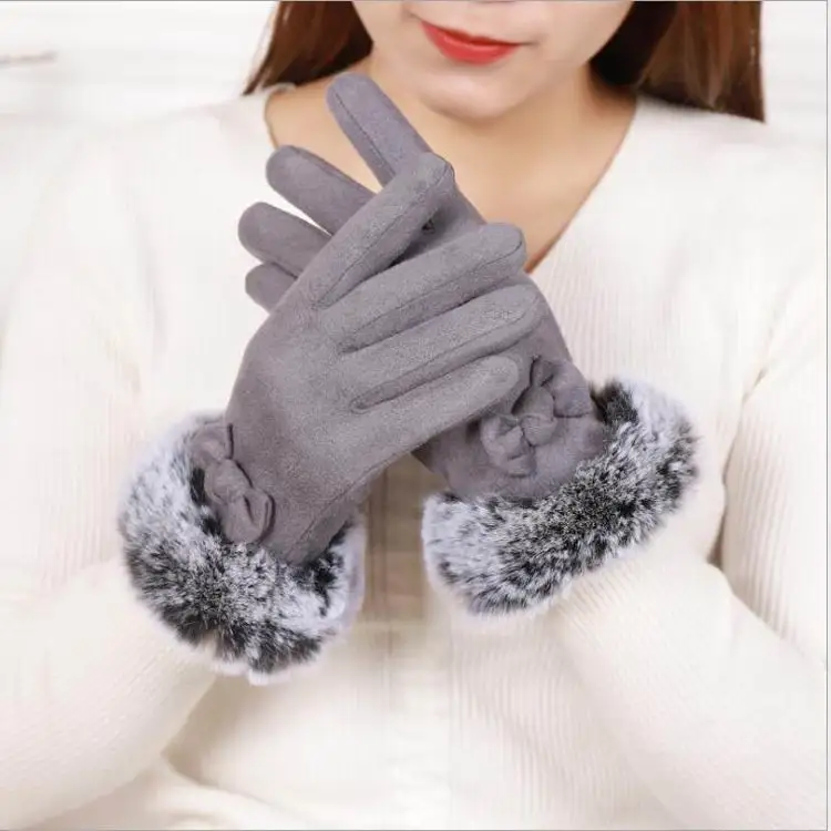 2020 Amazon Hot Sales Winter Woman Fashion Warm Touch Screen Outdoor Activity Cycling Running Sports Gloves With Soft Velvet