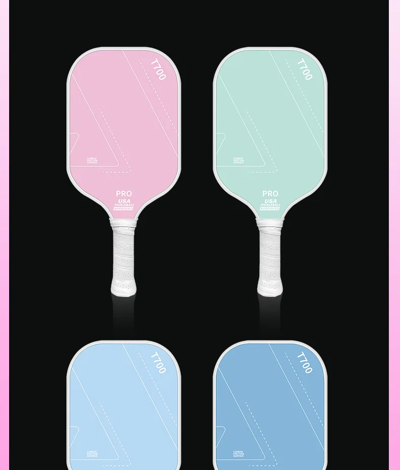 Edge Less Set Carbon Fiber Edgeless Honeycomb Core Pickleball Racket Set 16mm USA ...