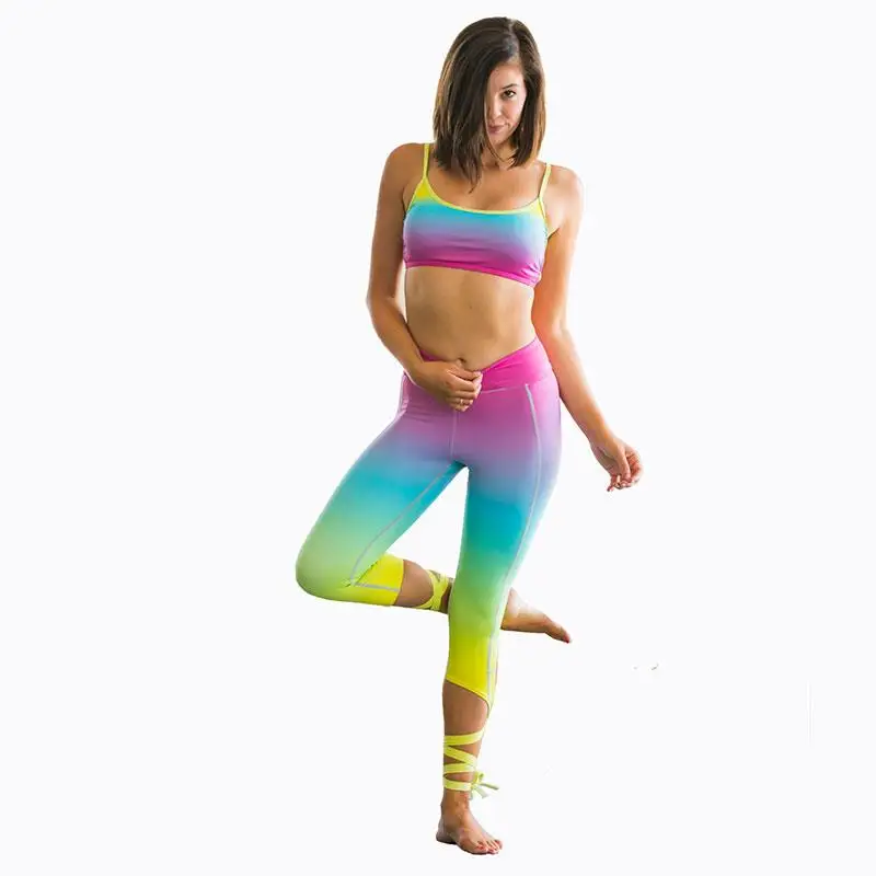 rainbow yoga leggings