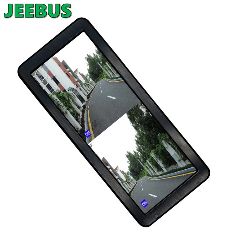 12.3 Inch AHD 1080P Night Vision Bus Truck Rear Side View Rearview Mirror 2 Split Screen DVR Monitor Camera System