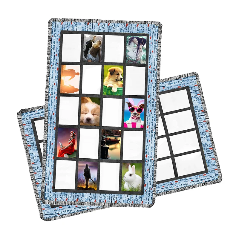 Valentine's Day Gift Polyester Flannel Panel Blank Sublimation Blanket