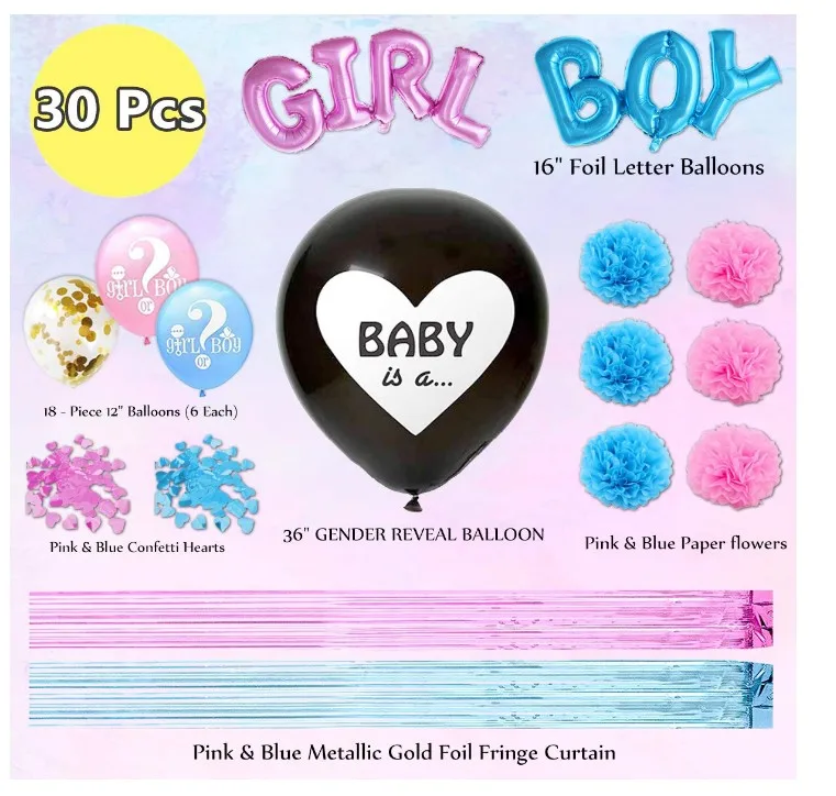 Rideau A Franges Pour Reveler Le Genre De 36 Pouces Ballon En Aluminium Pour Garcons Et Filles Fournitures De Decoration Pour Bebe Vente En Gros Buy Sexe Reveler Des Decorations De Fete Sexe Reveler Des