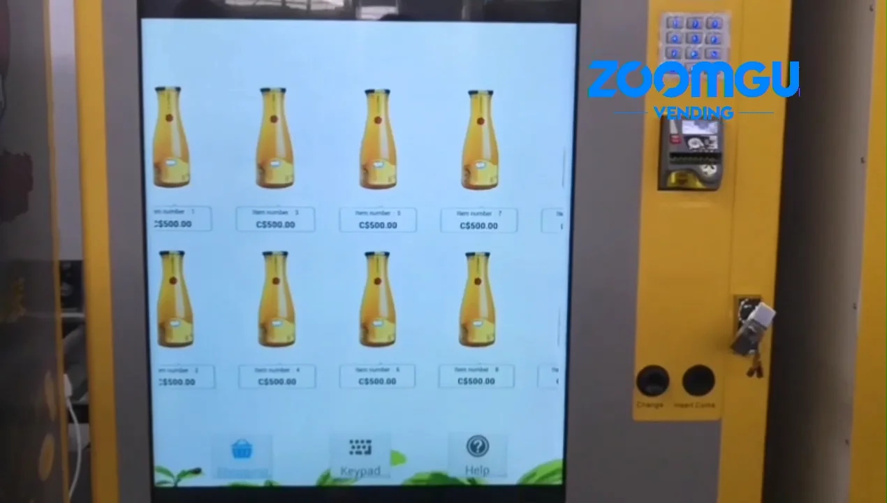 Intelligent Android Vending Machine For Beverage With Advertising
