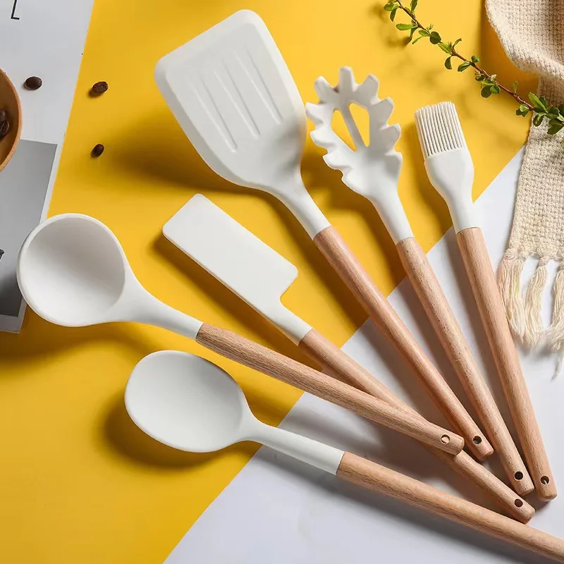 product customized kitchen utensils cooking supplies set oil brush multi purpose cake spatula baking tools silicone diy baking spatula-2