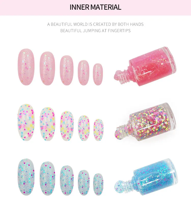 Custom Nontoxic Waterbased Children's Super Sparkly Peelable Nail