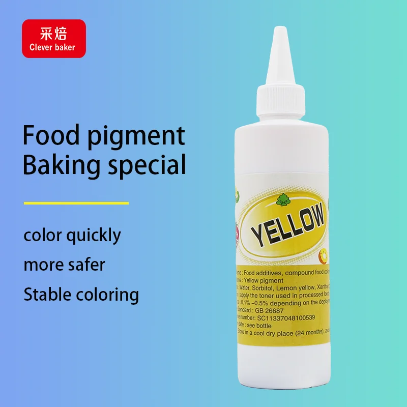 250g Yellow Food Coloring Food Colour Liquid Hot Selling Halal Food