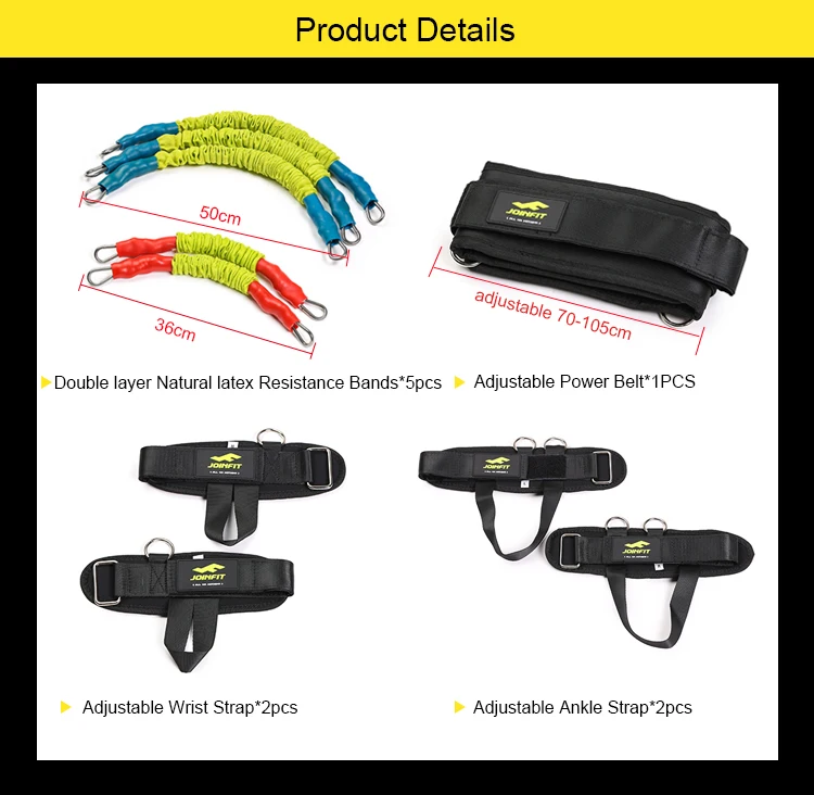 Adjustable Leg Strength Training Resistance Tube Bands For Boxing,Sanda