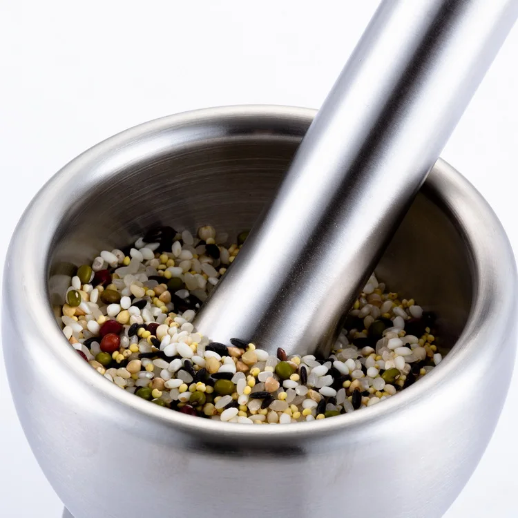 Classic Stainless Steel Mortar And Pestle Masher Spice Grinder Pill