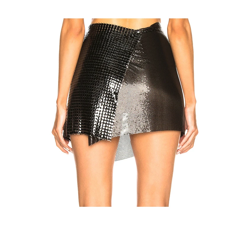 2020 Fashion Black Metal Mesh Skirt For Party - Buy Metal Mesh Skirt ...