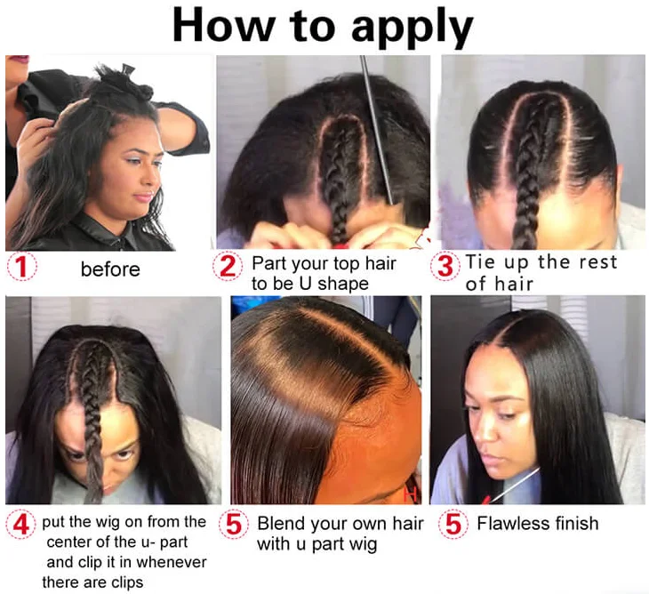 Lsy Beauty Hot Selling Side Part Indian Body Wave U Part Wig With Clips Natural Human Hair Wigs Blended With Natural Hair 