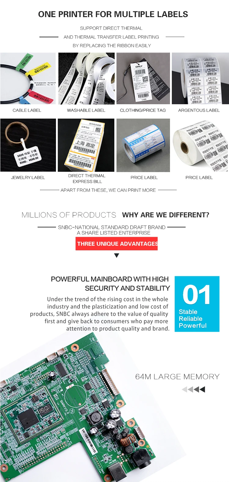 Precision Control Barcode Printer Mainboard Vial Label Android Barcode