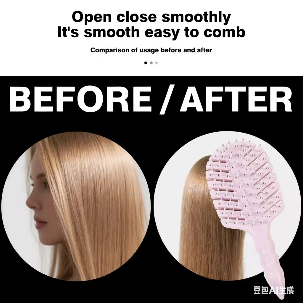 Ventilated Ergonomic Scalp Massager Hair Products Tangle Free Lightweight Anti Static Hairbrush manufacture