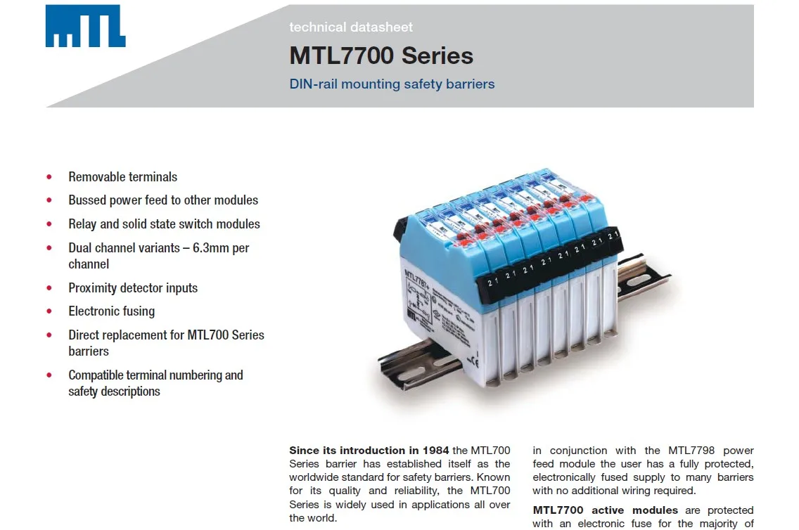 Mtl Intrinsically Safe Zener Barriers Mtl7787p+ Buy Safety Barrier Mtl7755ac,Isolated Barrier