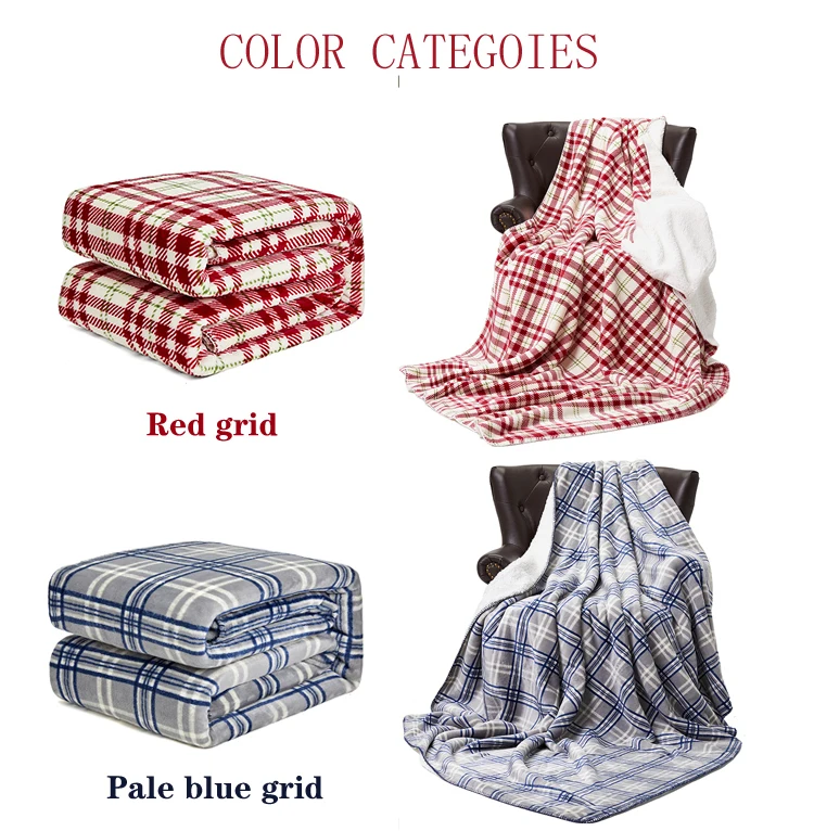 Warm Heavy Blanket Mexican Moving Plaid Sensory Faux Fur Throw Blanket