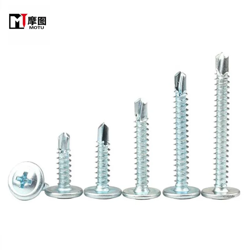 Mod Truss Head Self Drilling Sheet Metal Screws Zinc Plated Phillips
