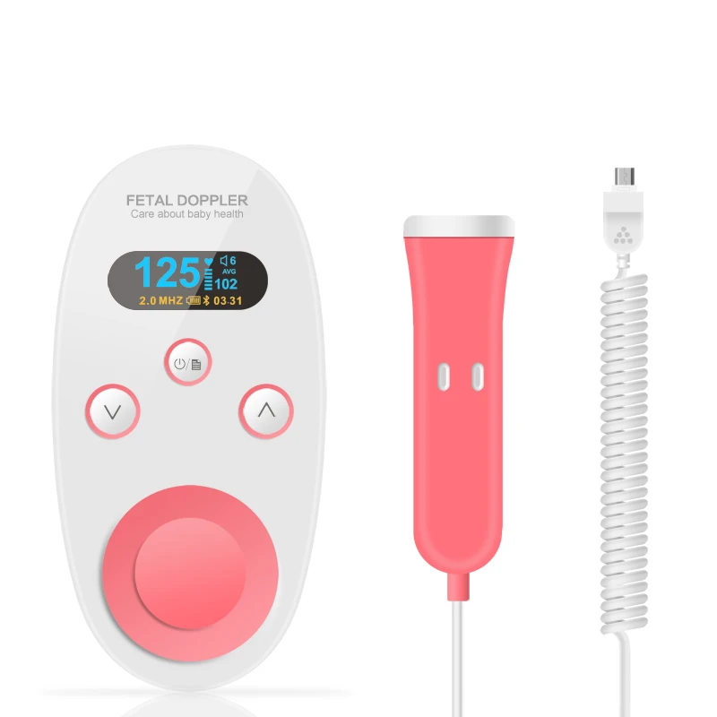 
Portable Fetal Doppler with 50m wireless ultrasonic doppler probe and iphone/android app doppler 