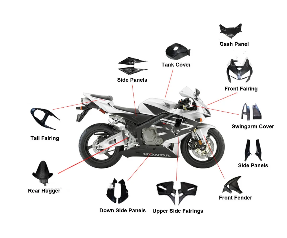 Motorcycle 100% Full Carbon Fiber S1000rr S1000r Hp4 Front Fender ...