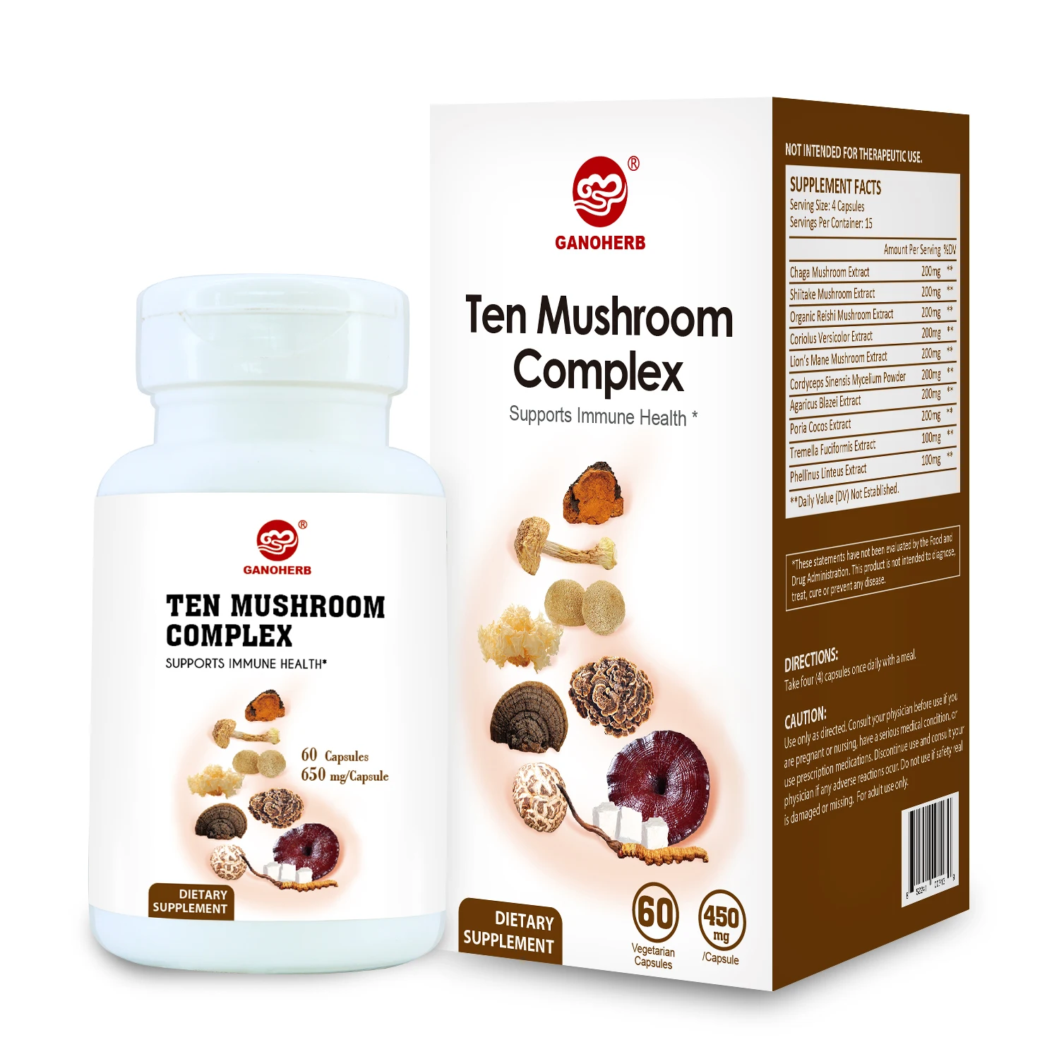 Ten Mushroom Fungi Mushroom Extract Capsule For Immune Health Buy