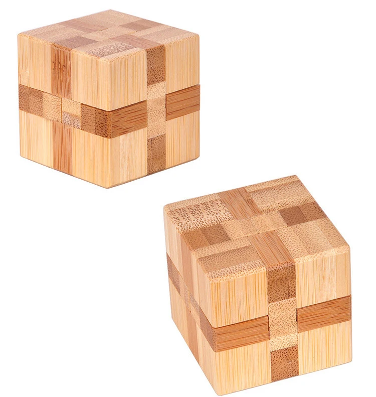 Bamboo educational toys Lu Ban lock educational jigsaw puzzle game bamboo 3D puzzle