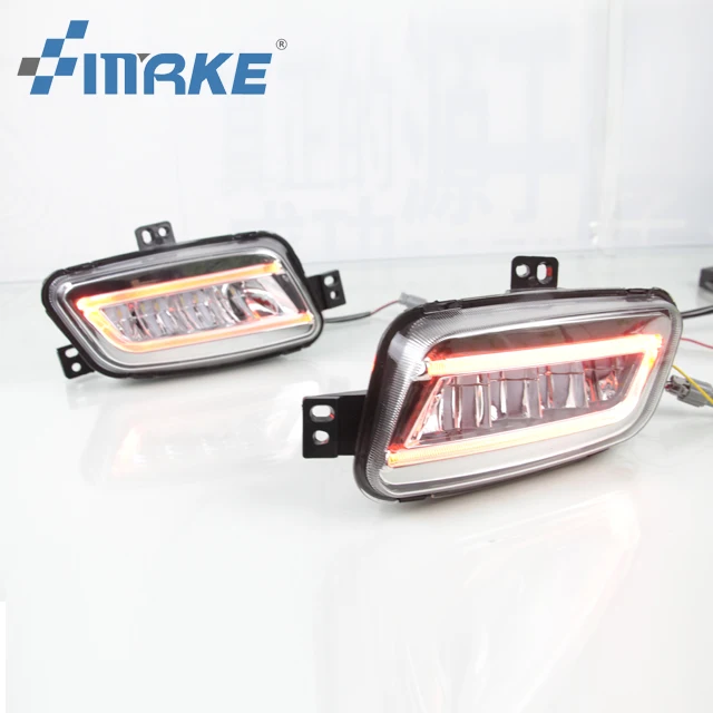 Smrke For Ford Everest 2016 2017 2018 2019 Turn Yellow Signa LED Daytime Running Light Daylight Fog lamp 12v waterproof