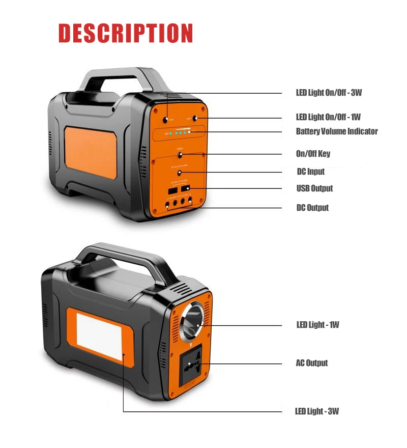 36000mAh Capacity AC DC USB Outlet Solar Charge Lithium Portable Power Station 100W for Camping Laptop Drone Outdoor Use - ANKUX.COM