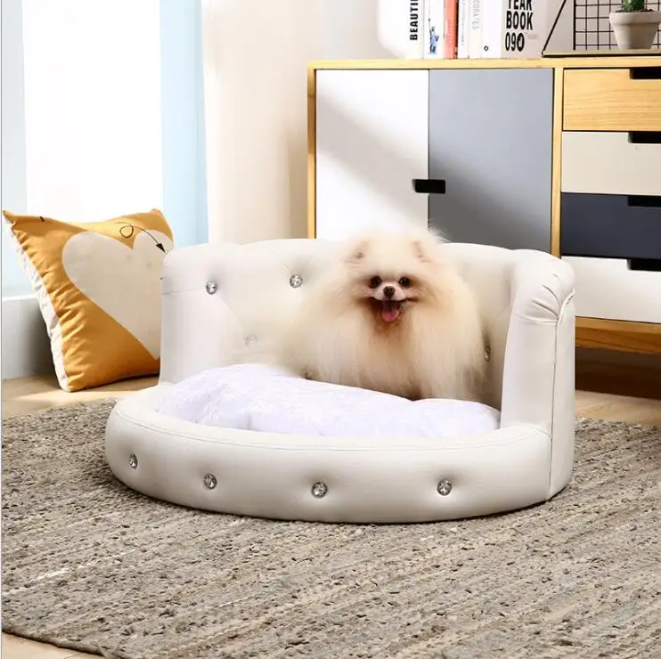 Honorable Highend Oem And Odm Pet Supplier Leather Luxury Pet Dog Sofa