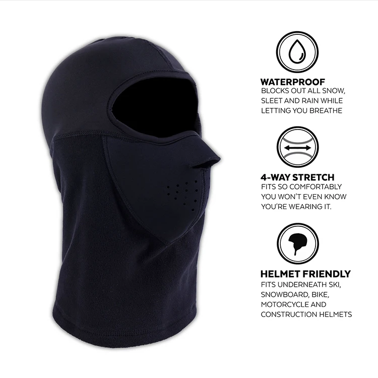 Windproof Hood Snow Gear Ski Mask Cold Weather Face Mask for Skiing Snowboarding Motorcycle Riding Winter Sports