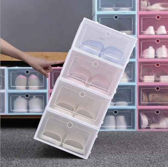 Wholesale High Quality Household Transparent Plastic Folding Shoe Box