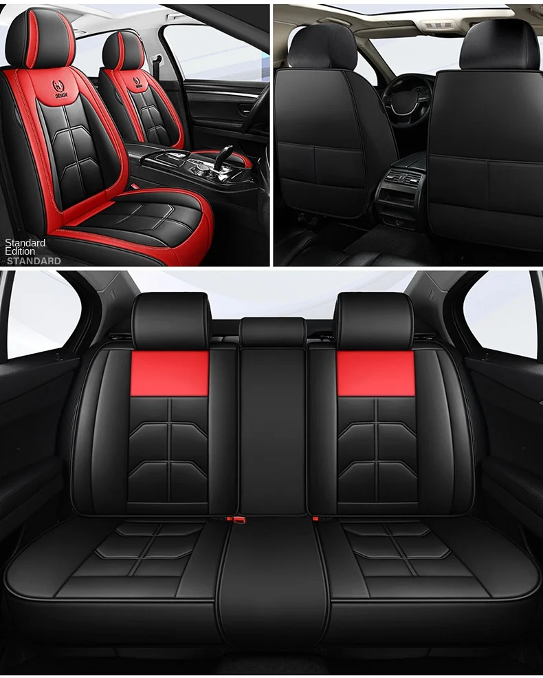 Four Seasons Fully Surrounded Car Seat Cushion Front Generation Leather Polyester for Car Seat Supplies factory
