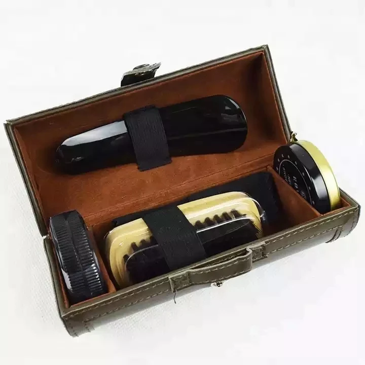 product hot sale 8pcs black travel shoe shine kit hotel shoe shine kit with factory price-4