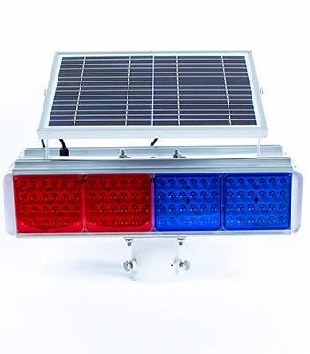 LED Solar Red Blue Strobe Warning Light Construction Safety Road Barricade Traffic Automatic Vehicle Signal Beacon Lamp