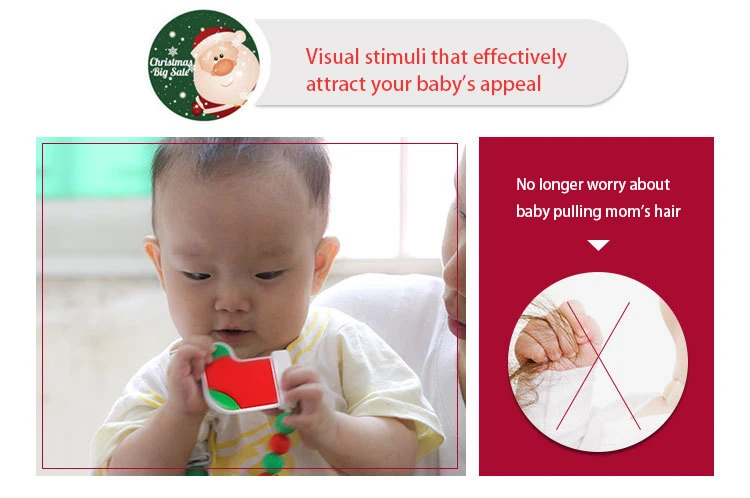 silicone clip baby teether