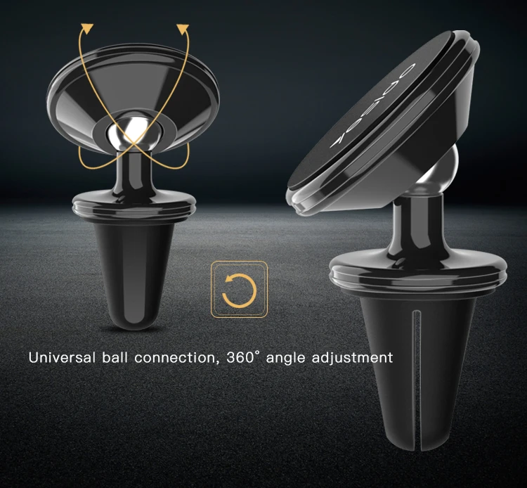 Yesido Magnet Car Mount Silicone Air Vent Clip 360 Angle Adjustable Cell Phone Magnetic Holder For Car